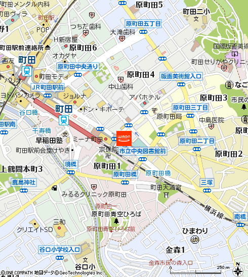 ダイエー町田店付近の地図